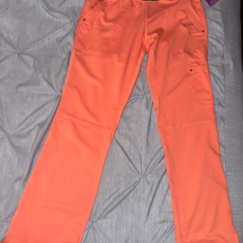 Women’s Peach SCRUB PANTS Size XS by “Healing Hands” - Butter Soft & Tapered Leg